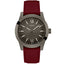Montre analogique habillée Guess pour homme en bordeaux et gunmetal