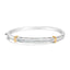 Brazalete de Diamantes de Corte Princesa de Oro de Dos Tonos de 14K