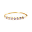 Pulsera de Bangle de Tanzanita y Diamante en Oro Amarillo de 14K