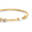 Pulsera de Bangle de Tanzanita y Diamante en Oro Amarillo de 14K