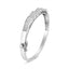 14K White Gold Princess-Cut Diamond Wave Bangle Bracelet - Size 7"