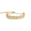 Bracelet Bolo Ajustable en Argent Sterling Plaqué Or Jaune 14k avec Diamants