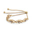 Pulsera Bolo Corazón Infinito de Diamantes en Plata Esterlina Baño de Oro de 14K