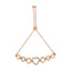10K Rose Gold over Sterling Silver Diamond Heart Link Adjustable Bracelet