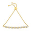 10K Yellow Gold over Sterling Silver Adjustable Bolo Bracelet with Diamonds