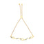 14K Yellow Gold Plated Sterling Silver Diamond Accent Heart Bolo Bracelet
