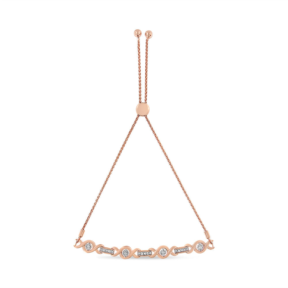 Bracelet Bolo Ajustable en Argent Sterling Plaqué Or 14K