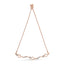 Pulsera Bolo Ajustable de Plata Esterlina Baño de Oro Rosa de 14K con Diamantes