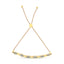 Bracelet Bolo en Argent Sterling Plaqué Or Jaune 14K avec Accent de Diamant