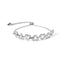 Bracelet ajustable en bolo en argent sterling 925 avec lien en cœur et diamants