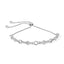 Bracelet Bolo Ajustable en Argent Sterling .925 avec Diamants