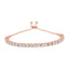 Pulsera de tenis ajustable de oro amarillo de 10K sobre plata esterlina