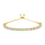 Pulsera de tenis ajustable de oro amarillo de 10K sobre plata esterlina