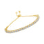 Pulsera de tenis ajustable de oro amarillo de 10K sobre plata esterlina
