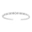 Pulsera de Brazalete Cuff de Diamante de Plata Esterlina .925