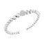 Pulsera de brazalete de diamante rondelle de plata esterlina .925
