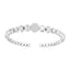 Pulsera de brazalete de diamante rondelle de plata esterlina .925