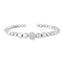 Pulsera de brazalete de diamante rondelle de plata esterlina .925