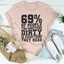 T-shirt avec message audacieux : 69 % Trouvez quelque chose de sale dans tout