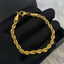 Hip hop gold Fried Dough Twists chain thick bracelet small jewelry chain - Korvel