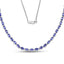Collier en tanzanite véritable de 10,00 carats en argent sterling