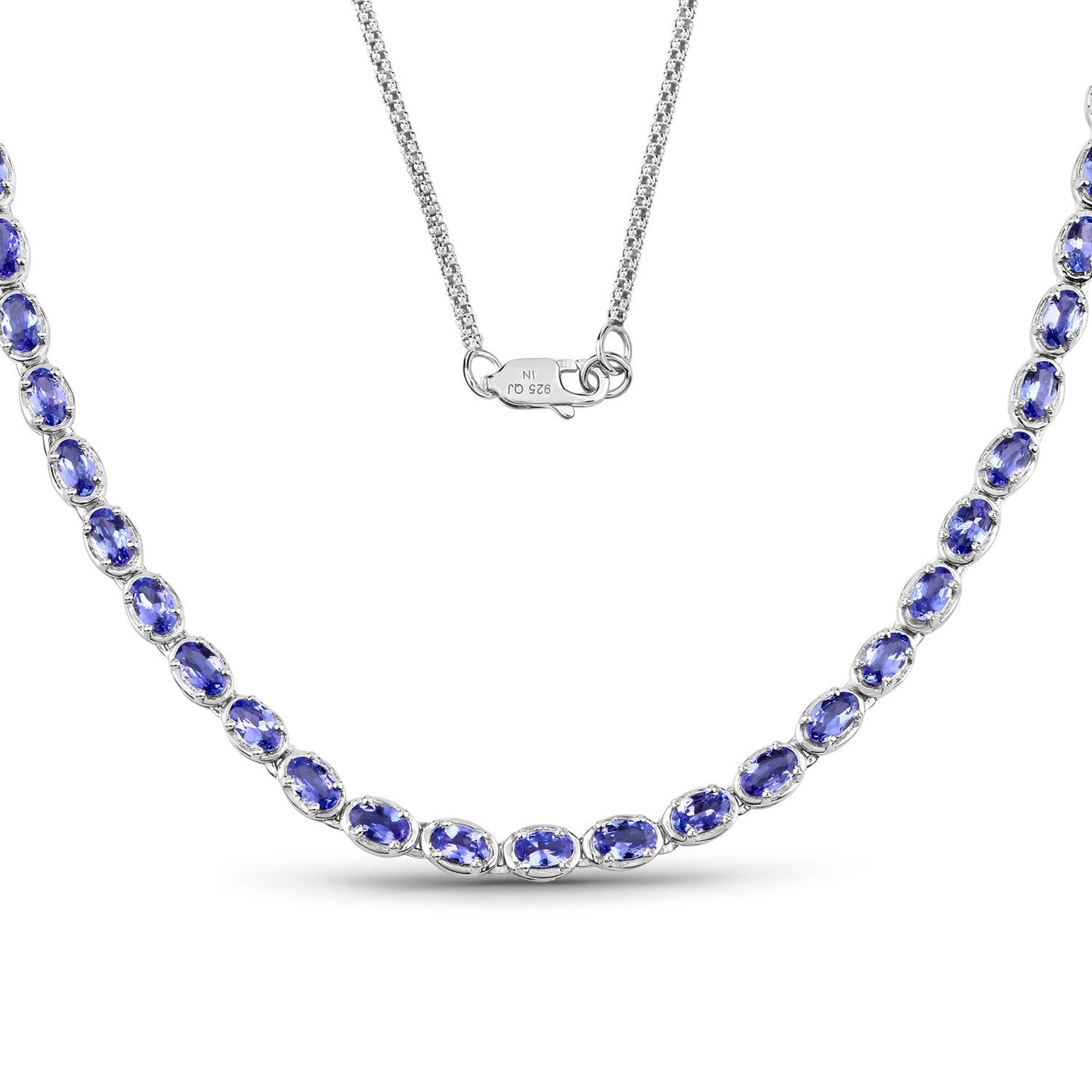 Collier en tanzanite véritable de 10,00 carats en argent sterling