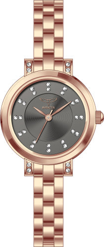 Reloj Invicta para Mujeres Angel - Esfera de Carbón y Pulsera de Oro Rosa