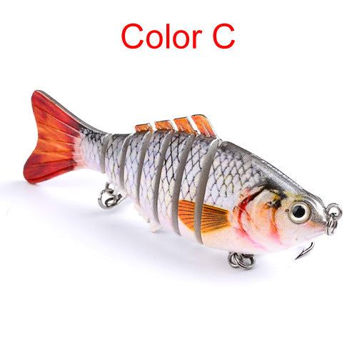 10cm Luya Bait Multi-Section Fish Plastic Hard Bait 15.5g Seven Sections Luya Bionic Bait Section Long Distance Cast Fake Bait Bait - Korvel
