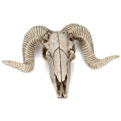 Horned Skull Wall Hanging Creative Home Living Room Decor Retro Resin Craft - Korvel