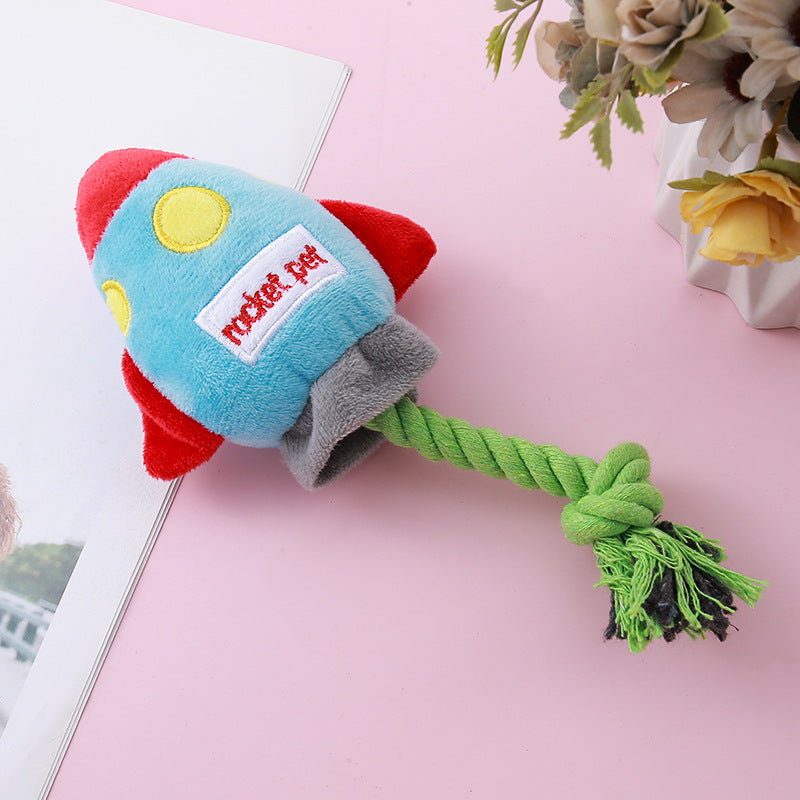Pet cotton rope toy dog resistant to biting and grinding teeth - Korvel