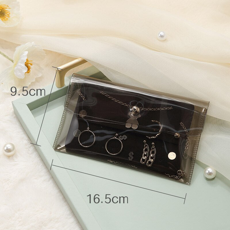 Mini Travel Jewelry Organizer Bag Clear TPU Gift Display Portable Storage Packaging Case Girl Earrings Jewellery Organizer Bags - Korvel