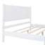 Queen Size Wood Platform Bed Frame, Retro Style Bed with Rectangular Headboard,No Need Box Spring,White - Korvel
