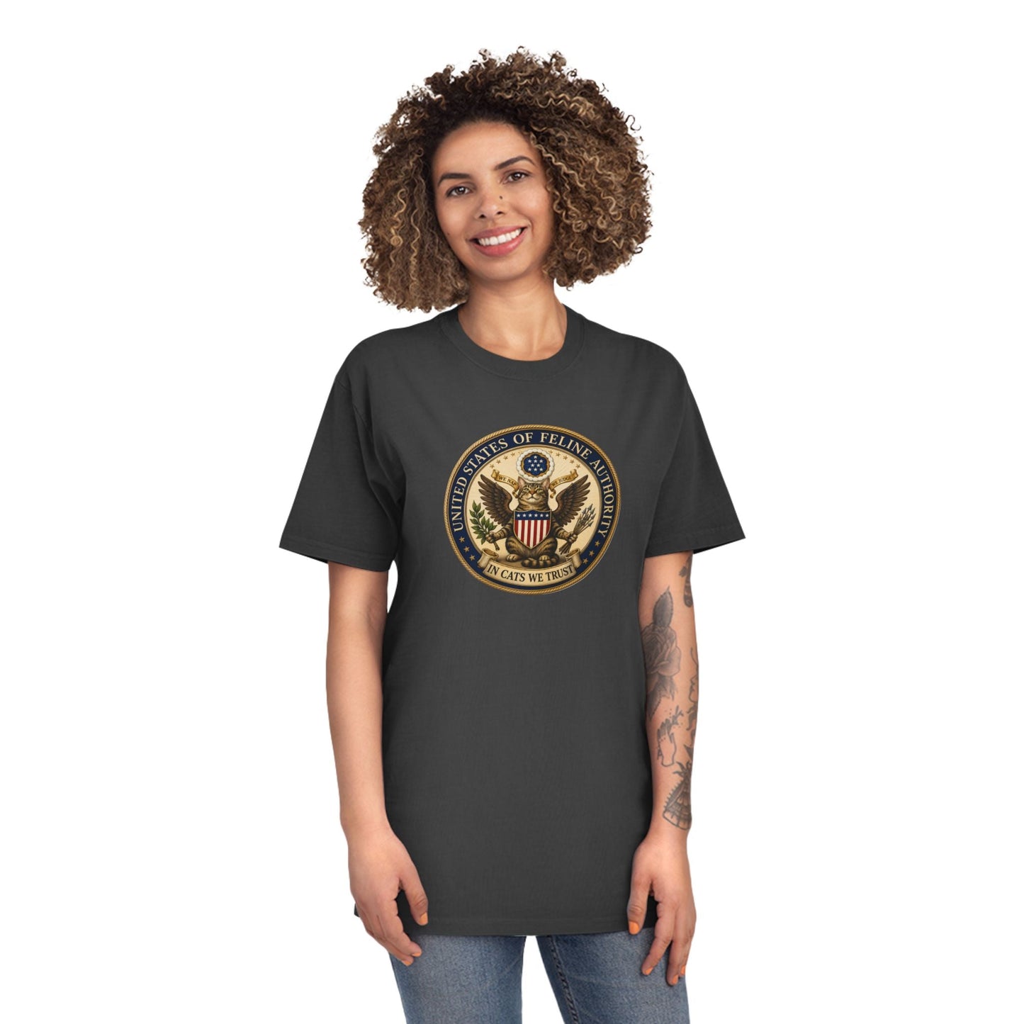 T-shirt Vintage Seal de l'Autorité Féline des États-Unis