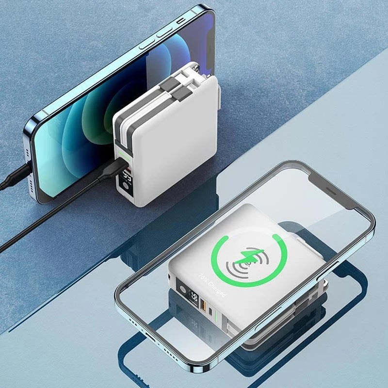 Batterie Externe Premium 10000mAh avec Prise AC et Charge Sans Fil Rapide