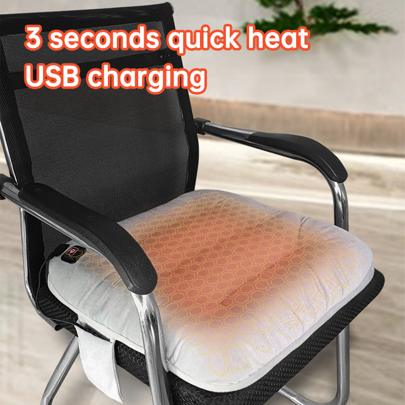 45X45cm USB Heating 3-speed Thermostat Cushion Office Sedentary Car Home Dual-use Winter Warm Physiotherapy Electric Heating Pad - Korvel