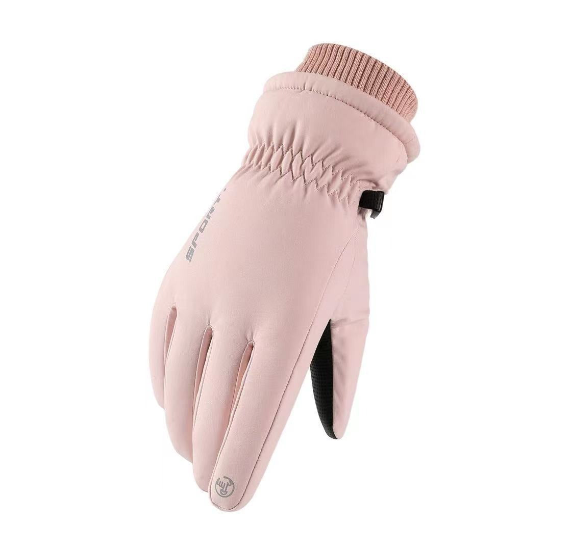 Winter Gloves For Men And Women Plus Down Warm Touch Screen Windproof Waterproof Outdoor Riding Gloves Thickened Cotton Ski Gloves - Korvel