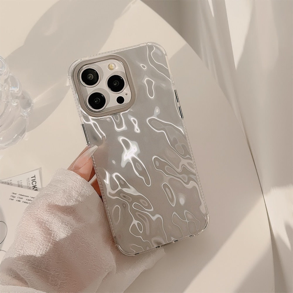 Coque Premium en Motif Argenté pour iPhone 15 Pro