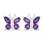 1.00 Carat Genuine Amethyst .925 Sterling Silver Earrings