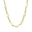 Collar de cadena de papel clip audaz de oro amarillo de 14 quilates