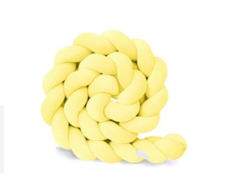 Coussin de Bumper de Lit Braid Knot pour Bébé de 100 cm Premium