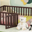 Full Size Wood Daybed Frame with Fence Walnut(OLD SKU:WF289662AAL) - Korvel