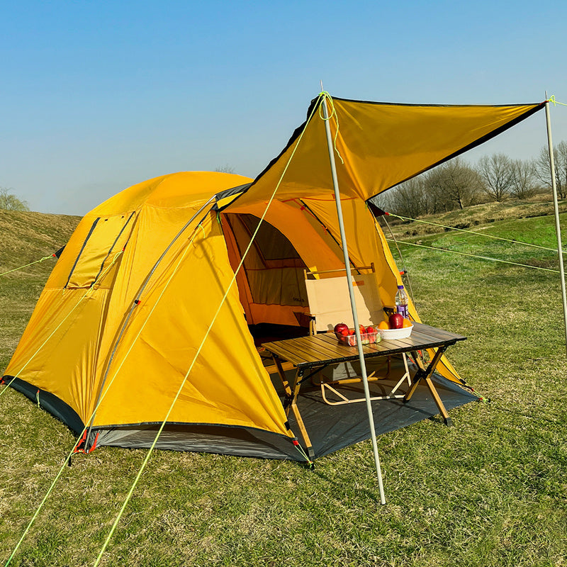 Premium Four-Person Outdoor Tunnel Tent for Camping