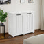 Armoire à déchets inclinable à deux compartiments - Blanc