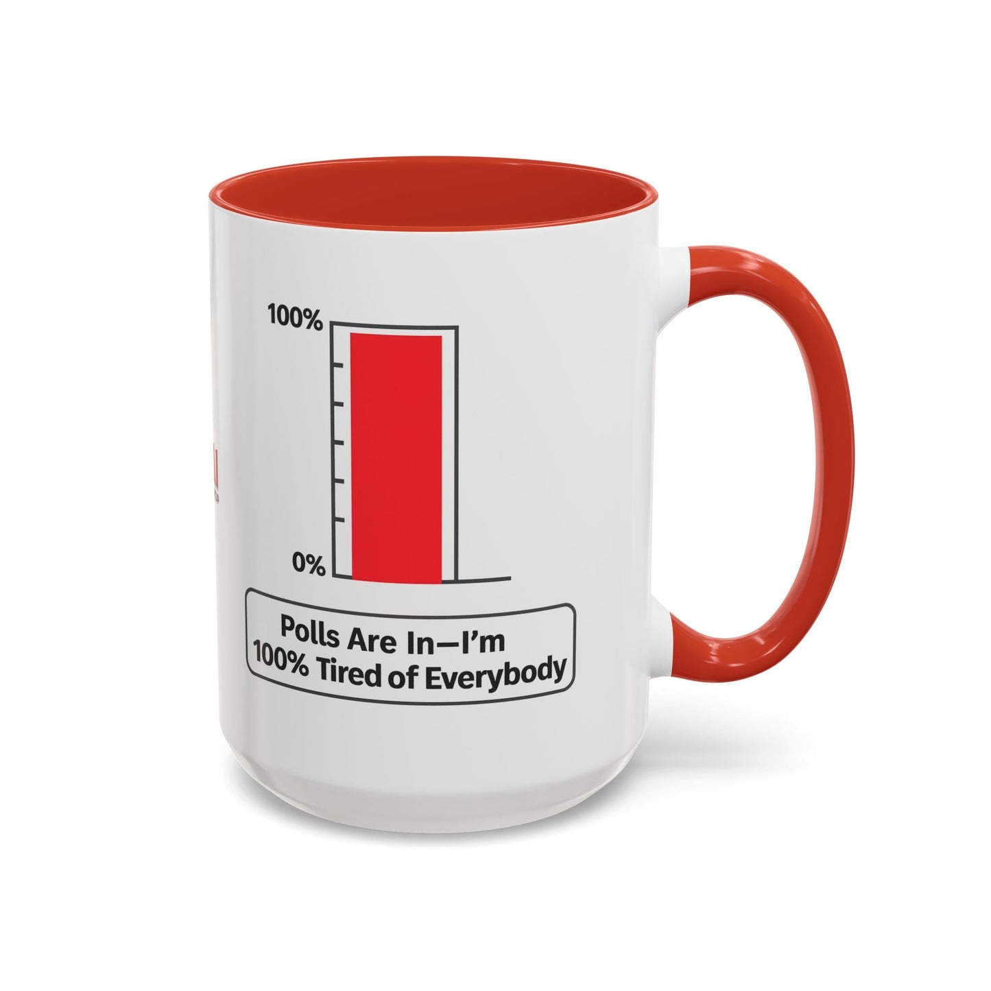 Taza de Parodia Política - 100% Cansado de Todos