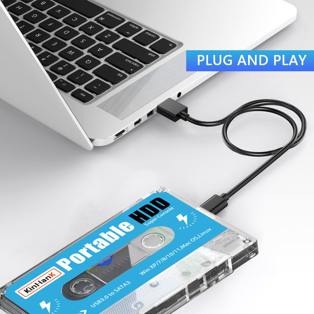 Kinhand 500G Portable External Hard Drive with Retro Games