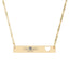 Minimalist Cat Whisker Bar Necklace with Heart Cutout