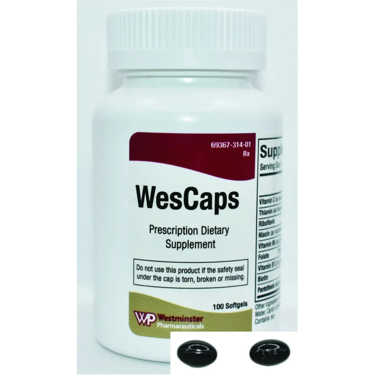 WesCaps GC 100 Rx - Supplément multivitaminé premium