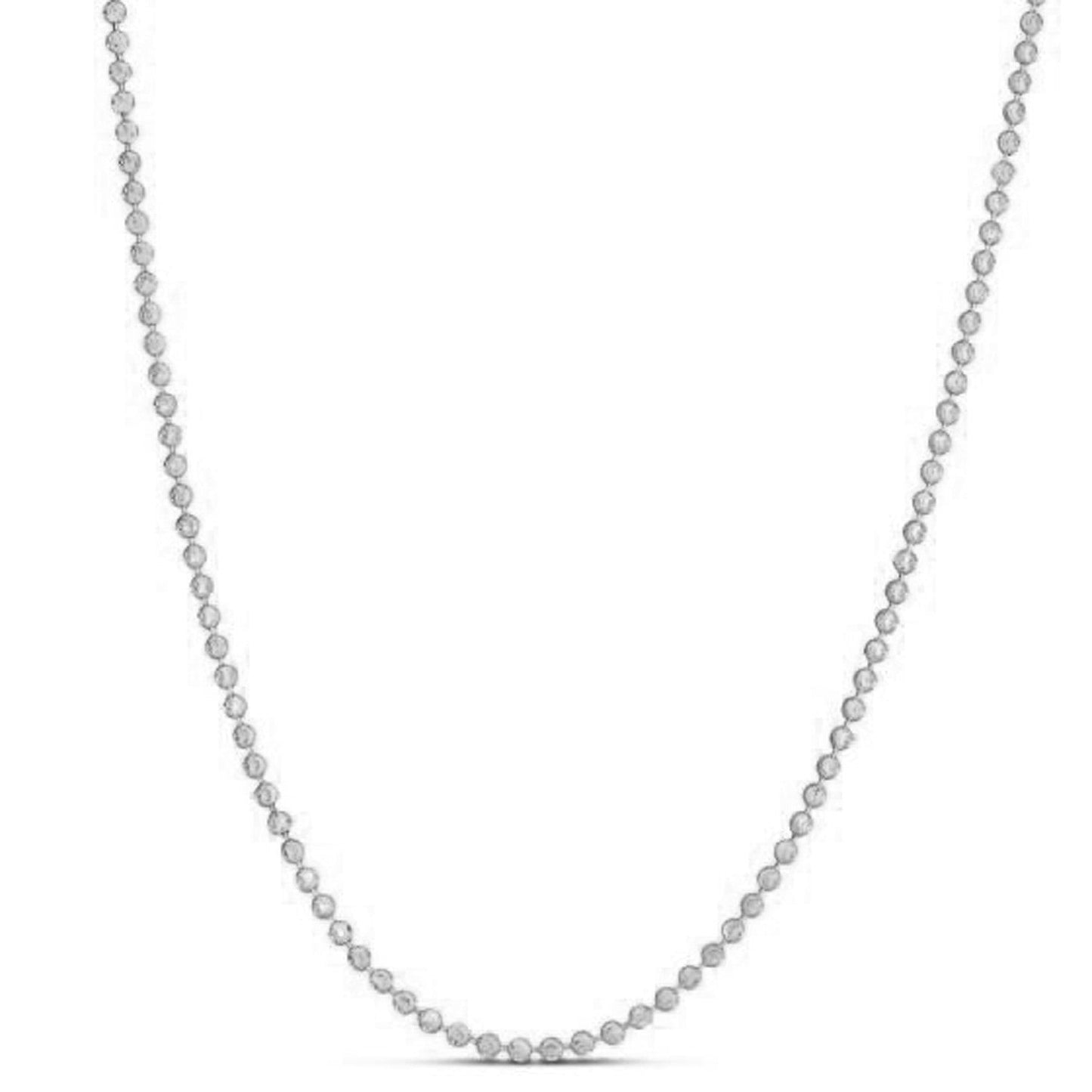 Chaîne à perles en or blanc 14 carats (2,50 mm)
