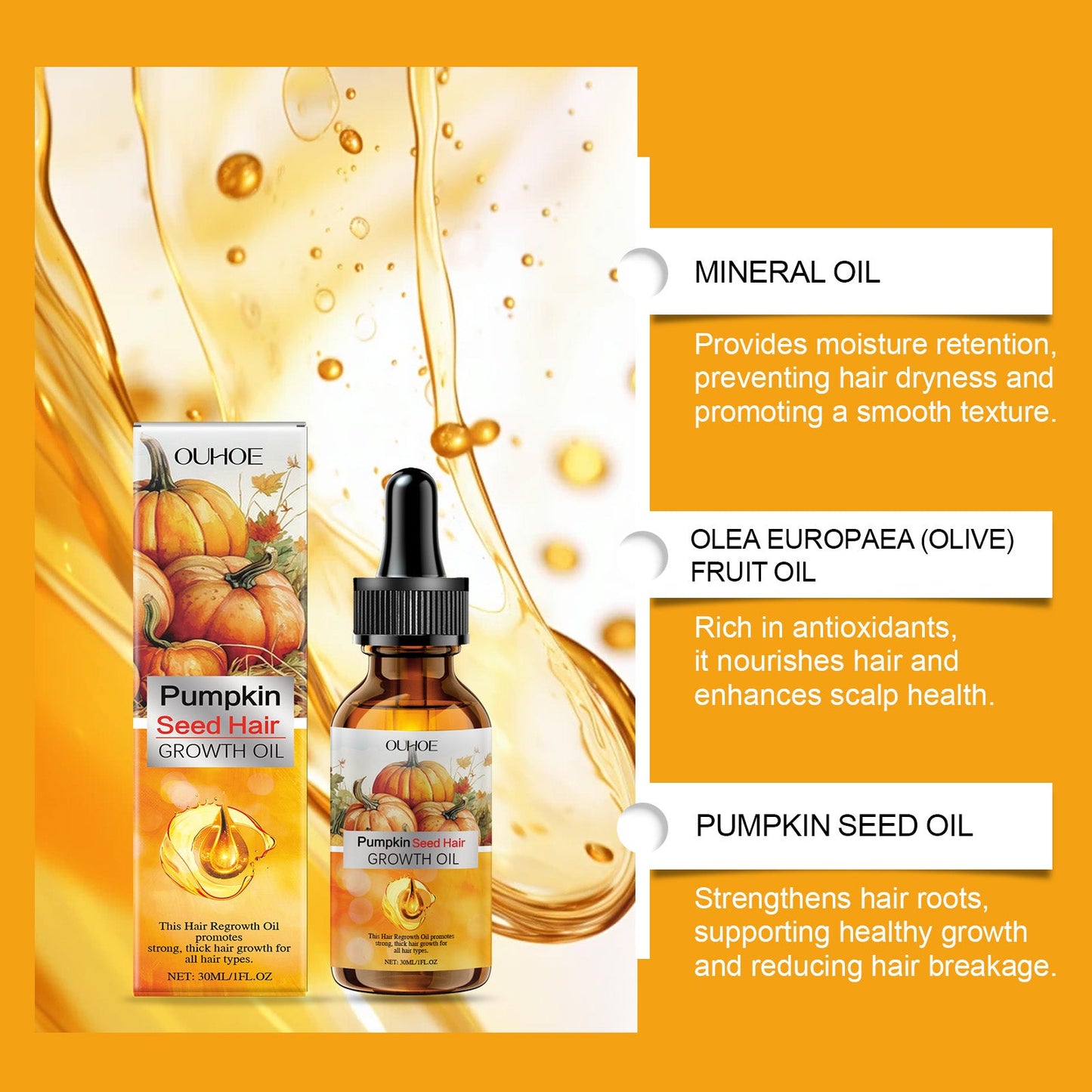 Premium Pumpkin Seed Hair Care Essential Oil