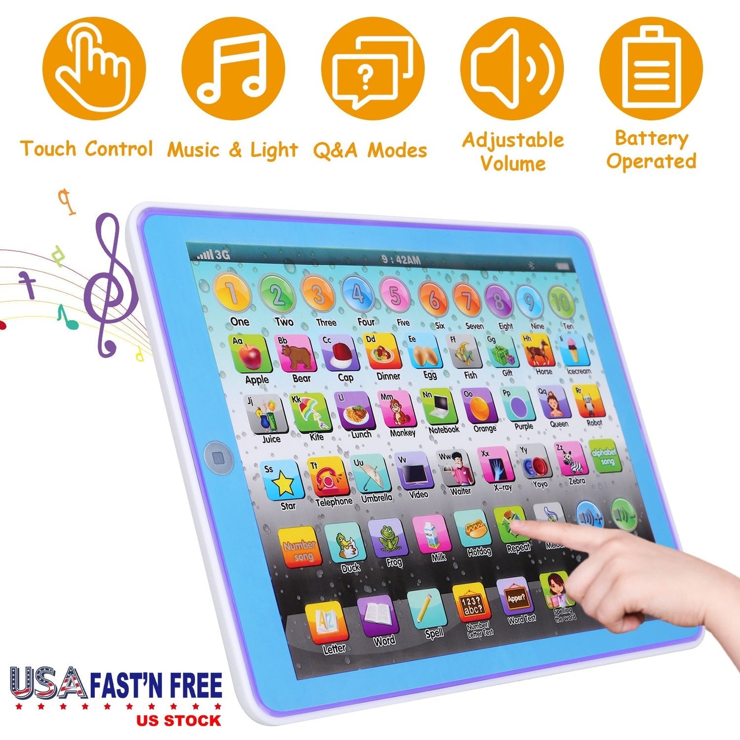 Gbruno Educational Toddler Tablet Toy for Ages 2-7